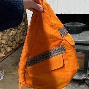 Handmade Vibrant Orange Sling Bag